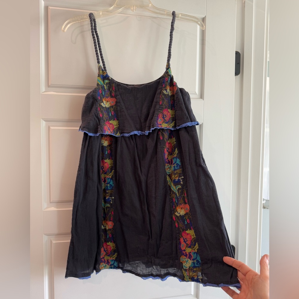 Free People Embroidered floral dress size small